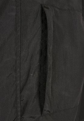 Black men's jacket with double pockets and inner pocket