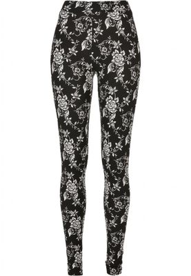 Black rose leggings