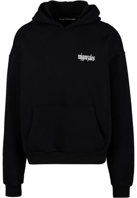Logotyp bröst, stor grafik rygg MJG Heavy Oversized Hoody Logotyp Bröst – svart