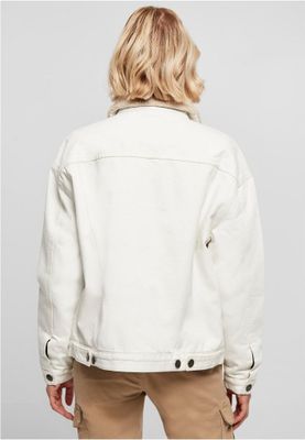 Ladies Oversized Sherpa Denim Jacket