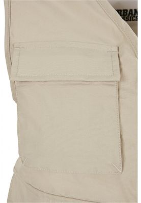 Beige short vest lady