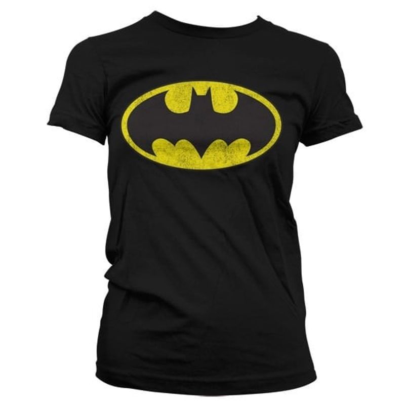 Batman Distressed Logo Girly T-Shirt