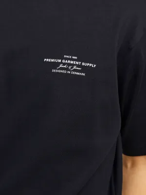 Avslappnad T-shirt med rund hals herr