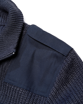 Ficka på bröstet, detaljer på axlarna BW Cardigan Jacka för herr – navy