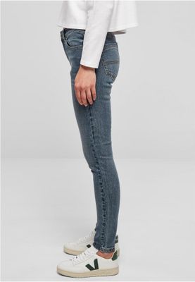 Ladies Mid Waist Skinny Jeans