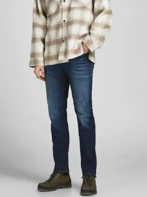 Mörkblå stentvättade jeans herr - CLARK