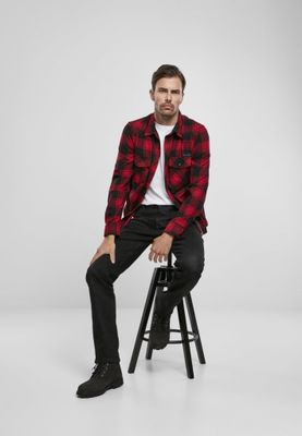 Red/black checkered flannel shirt