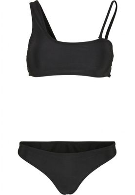 Tank top black bikini in recycled polyester