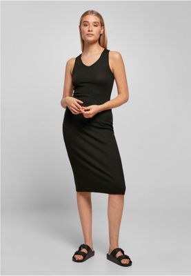 Ladies Midi Sleeveless Rib Dress