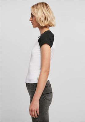 Ladies Organic Stretch Short Retro Baseball Tee