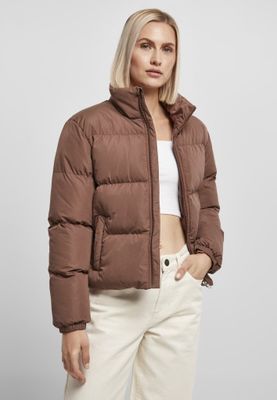 Ladies Short Peached Puffer Jacket