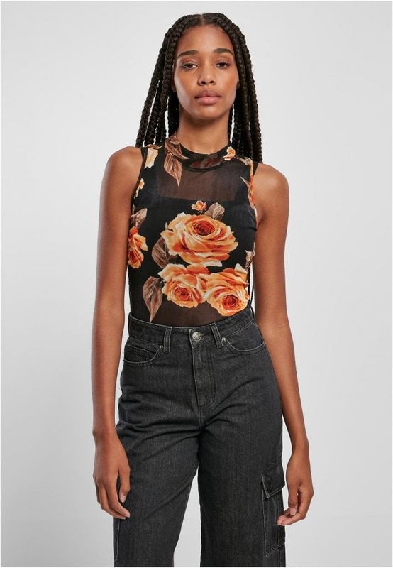 Mango rose sleeveless mesh body