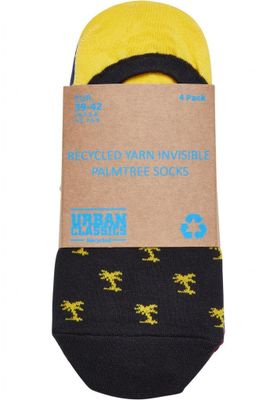 Reccyled Yarn Invisionbile Palmtree Socks 4-Pack