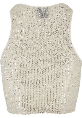 Ladies Sequins Cropped Top