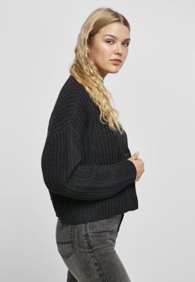 Black short cardigan
