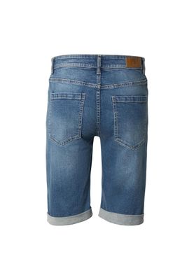 Jeansshorts för herr – mellanblå tvättad finish