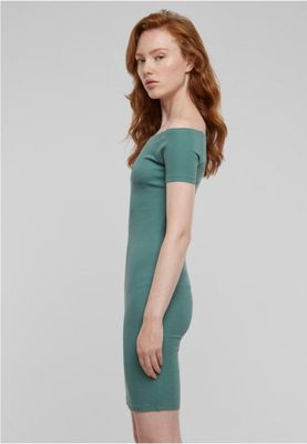 Ladies Off Shoulder Rib Dress
