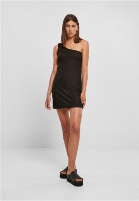 Ladies Rib One Shoulder Dress