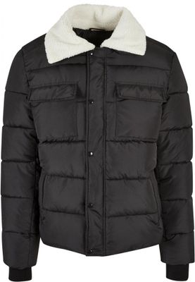 Sherpa Collar Padded Shirt Jacket