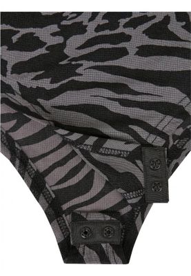 Zebra sleeveless mesh body