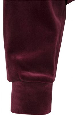 Ladies Short Velvet Gathered Hoody