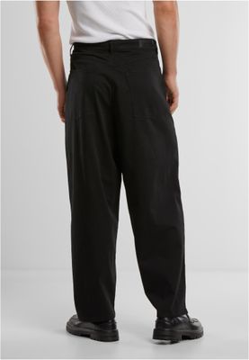 Tapered Twill Baggy Pants för män av bomullsblandning