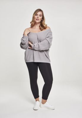 V-neck sweater with lace in the back lady