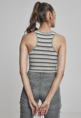 Stribet sweater uden arme