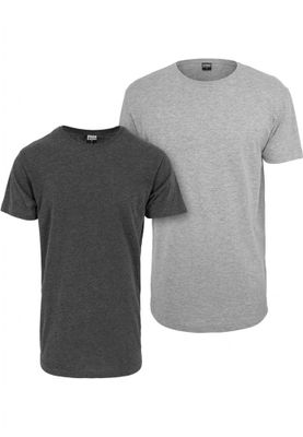 Shaped Long T-shirt men's 2-pack