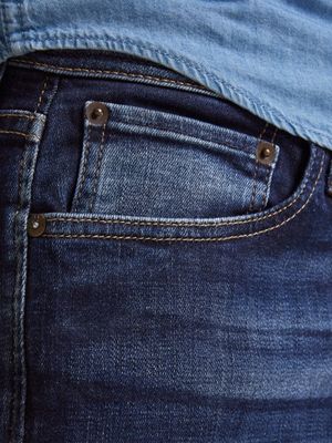 Mørkeblå vaskede jeans herre regular fit