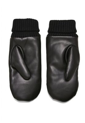Puffer Imitation Leather Gloves