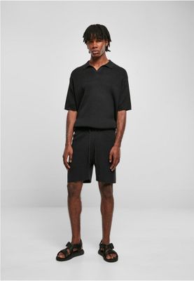 Ribbed sweat shorts for men