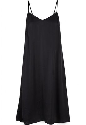 Slip dress in viscose satin