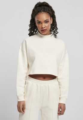 Short sweater with long arms and high neck lady