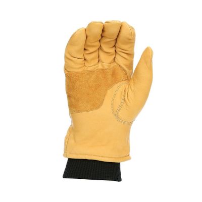 Warm leather gloves
