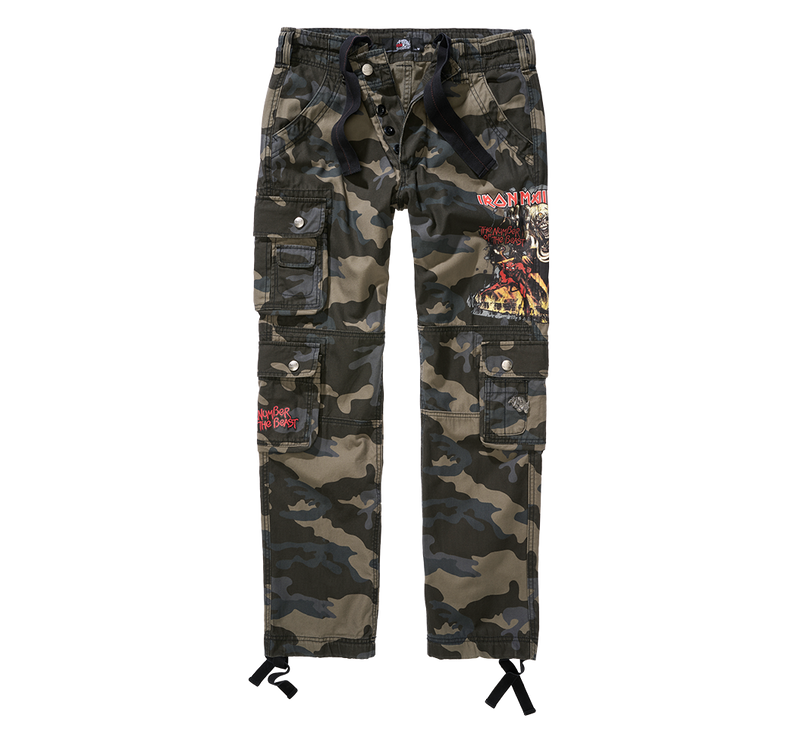The Number of the Beast, logotyp röd Iron Maiden Number of the Beast Camouflage Byxor – Dark Camo