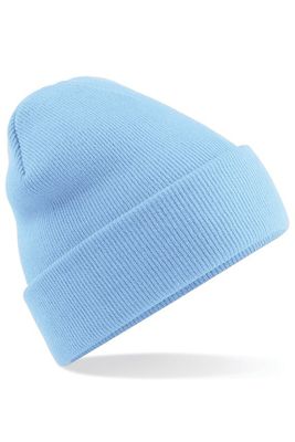 Blue hat in acrylic yarn