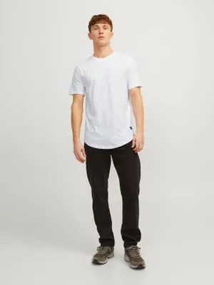 T-shirt med rundat avslut