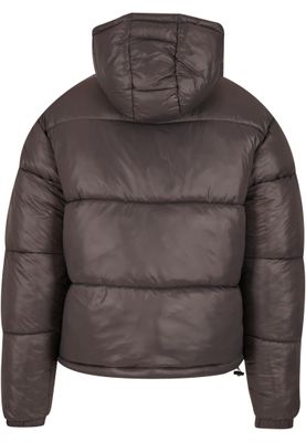 Ingen tydlig design Shiny Puffer Jacket With Hood Jacka för herr – magnet