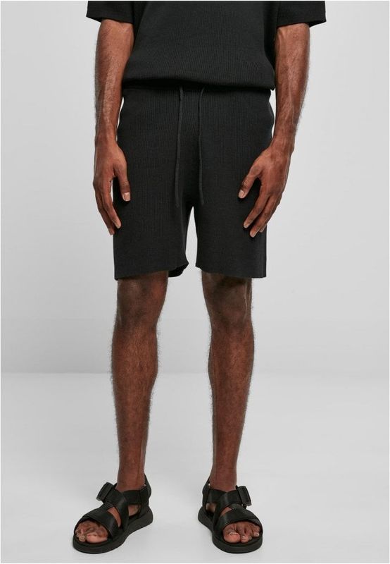 Ribbed sweat shorts for men