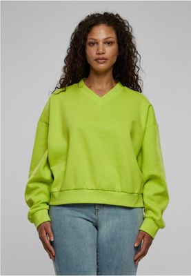 Short-sleeved V-neck sweater for ladies.