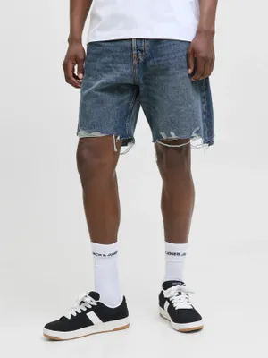 Uppklippta jeansshorts från Jack & Jones