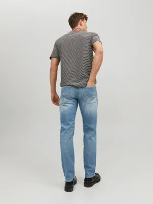 Ljusblå skinny fit jeans herr - MIKE