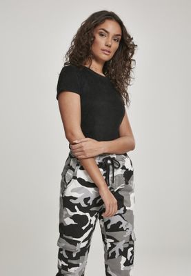 Ribbed short t-shirt ladies