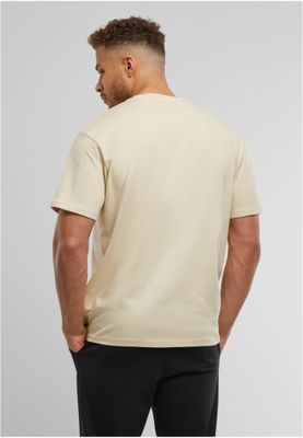 T-shirt med logotyp bröst regular – sand