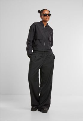 Kvinnors Kort Crinkle Nylon Jacka