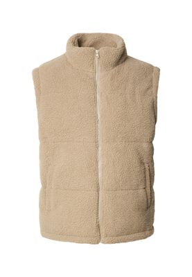 Basic Teddy Puffer västt för herr – darktaupe