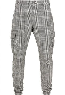 Checkered trousers with side pockets, men
