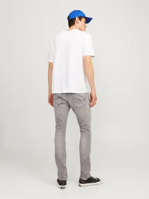Grå slim fit jeans med stretch - GLENN
