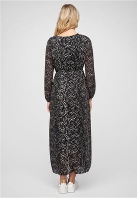 Long Chiffon dress V-neck Viscose detail